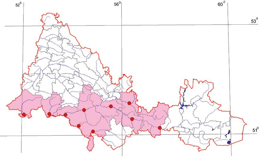 Распространение Русский осетр – Acipenser gueldenstaedtii