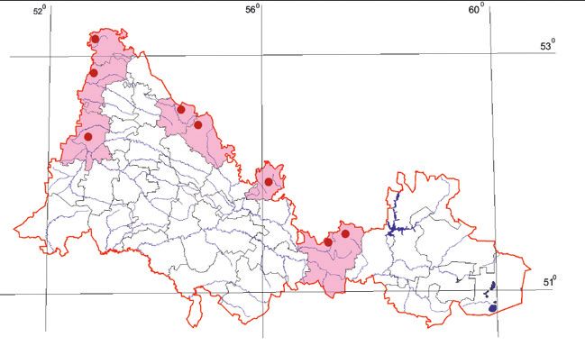 Распространение Ломкая веретеница – Anquis fragilis
