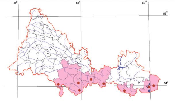 Распространение Степная тиркушка – Glareola nordmanni