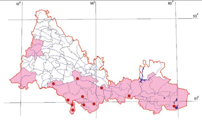 Распространение Сизоворонка – Coracias garrulus Распространение Сизоворонка – Coracias garrulus