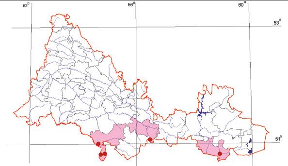 Распространение Розовый скворец – Sturnus roseus