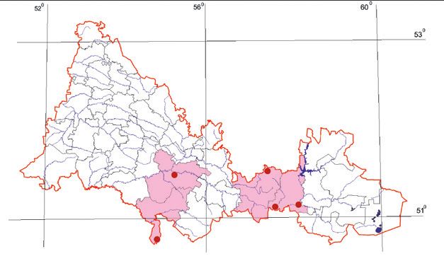 Распространение Европейская белая лазоревка – Parus cyanus cyanus
