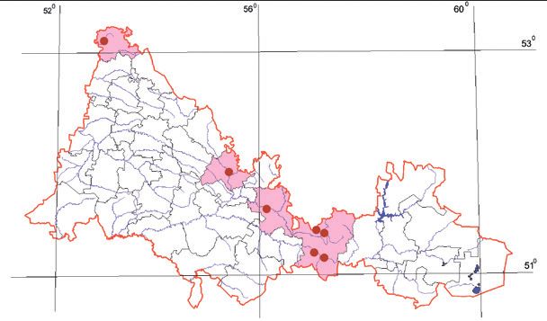 Распространение Среднерусская норка – Mustela lutreola novikovi