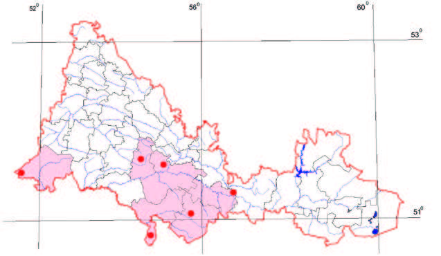 Распространение Риндера четырехостная – Rindera tetraspis Pall.
