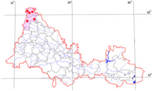 Распространение Астрагал Цингера – Astragalus zingeri Korsh.