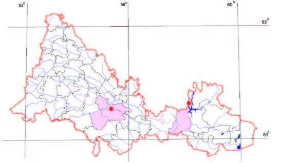 Распространение Астрагал рогоплодный – Astragalus cornutus Pall.