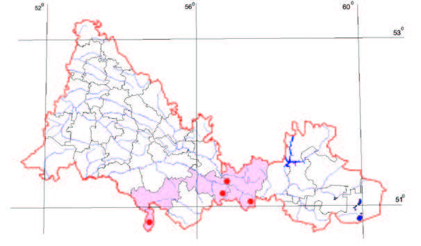 Распространение Тюльпан двухцветковый – Tulipa biflora Pall.