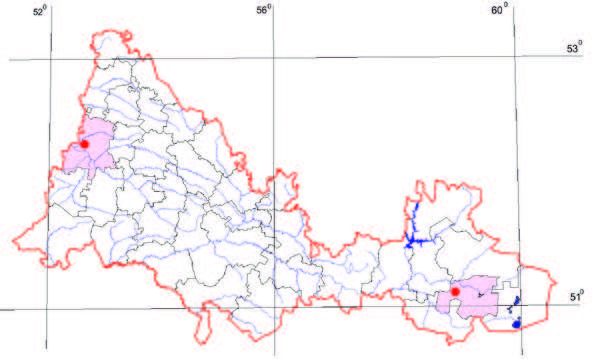 Распространение Миддендорфия днепровская – Middendorfia borysthenica Trautv.