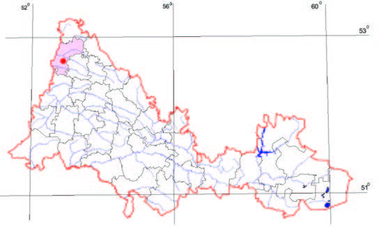 Распространение Прострел луговой – Pulsatilla pratensis (L.) Mill.