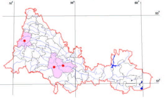 Распространение Водяной орех плавающий – Trapa natans L. s.l.