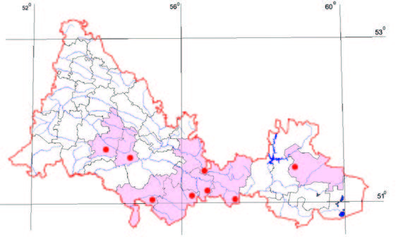 Распространение Парнолистник перистый – Zygophyllum pinnatum Cham. Распространение Парнолистник перистый – Zygophyllum pinnatum Cham.
