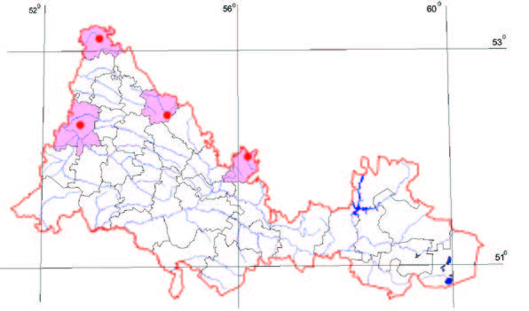 Распространение Голокучник трехраздельный – Gimnocarpium dryoptens (L.) Newm.