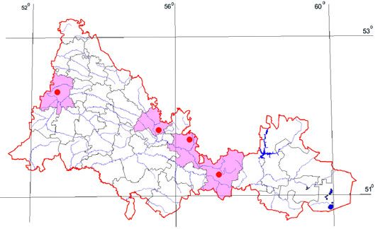 Распространение Щитовник шартрский – Dryoptens carthysiana (Vill.) H.P. Fuchs.