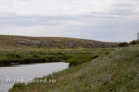 Мраморный утес на р. Джусе у п. Слюдяного. Июль 2012 года