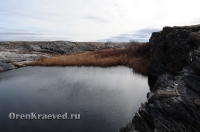 Мраморный плес реки Каменки (озеро Холодное). Ноябрь 2012 года