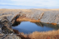 Мраморный плес реки Каменки (озеро Холодное). Ноябрь 2012 года