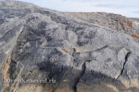 Мраморный плес реки Каменки (озеро Холодное). Ноябрь 2012 года