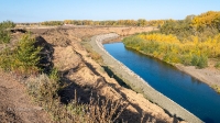 Обрыв берега реки Сакмара у села Жёлтое