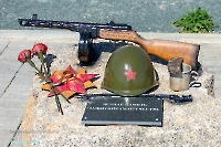 Мемориал героев Великой Отечественной войны п. Домбаровский. Апрель 2023 года