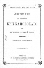 Дочери генерал-губернатора Крыжановского или расхищение русской земли освященное императором Александром III