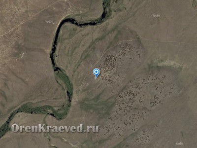 Байтукские каменные палатки вид со спутника