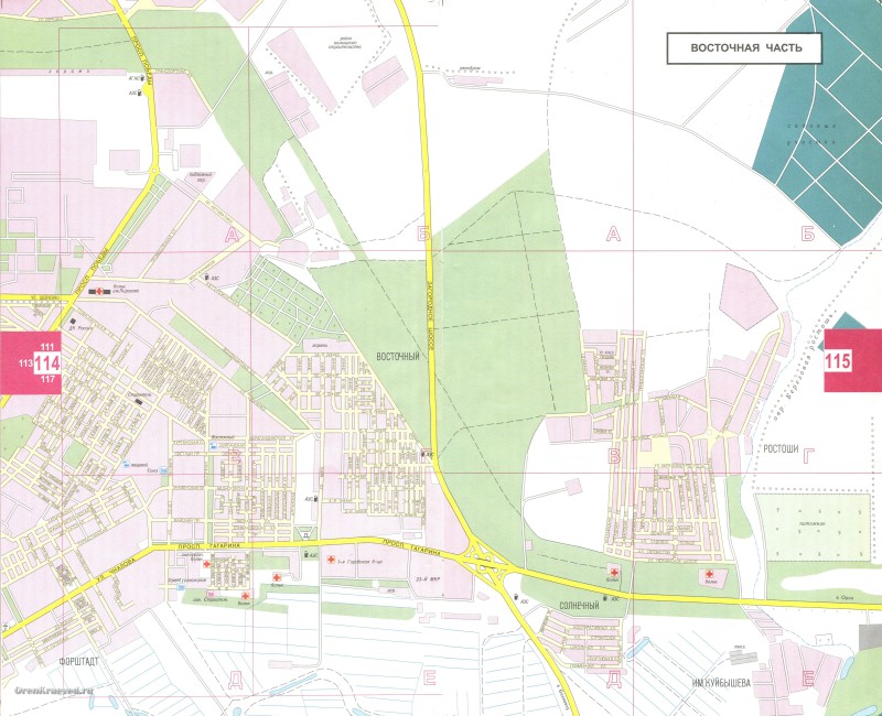 План города Оренбурга масштаба 1 : 27 000